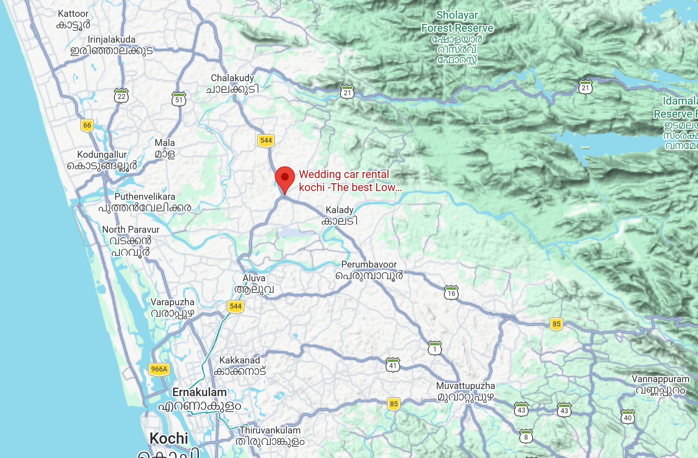 Cheap wedding car rental angamaly